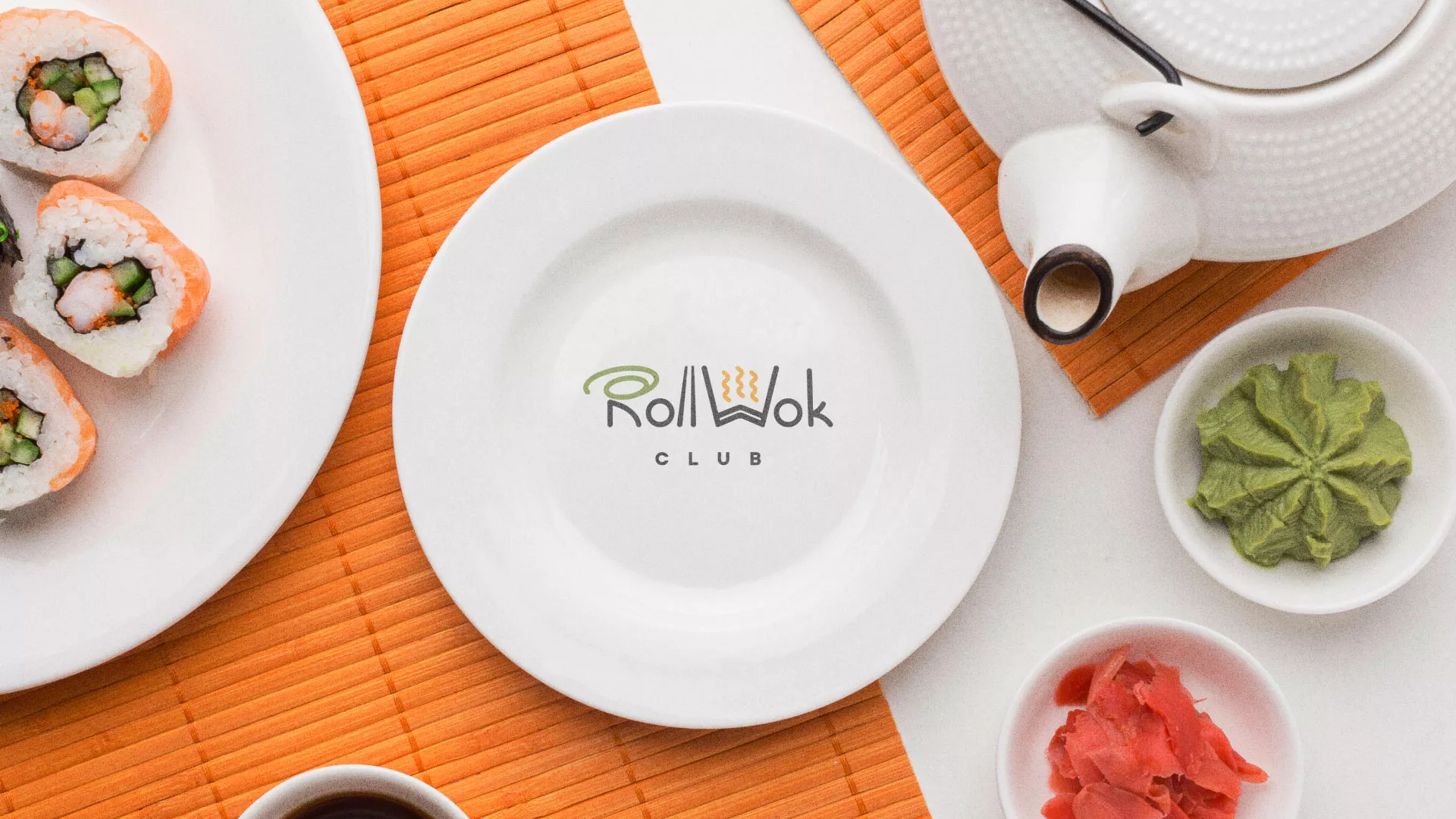 Разработка логотипа и фирменного стиля в Отрадном для суши-бара «Roll Wok Club» Разработка логотипа и фирменного стиля в Отрадном для суши-бара «Roll Wok Club»