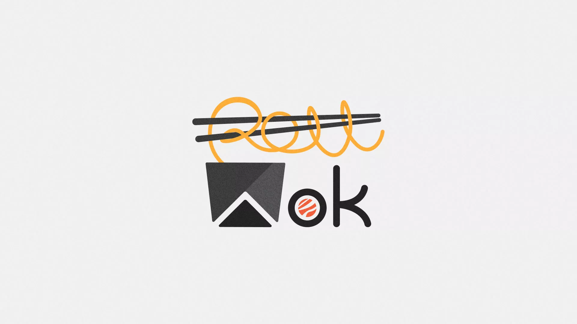 Разработка логотипа в Отрадном для суши-бара «Roll Wok Club»